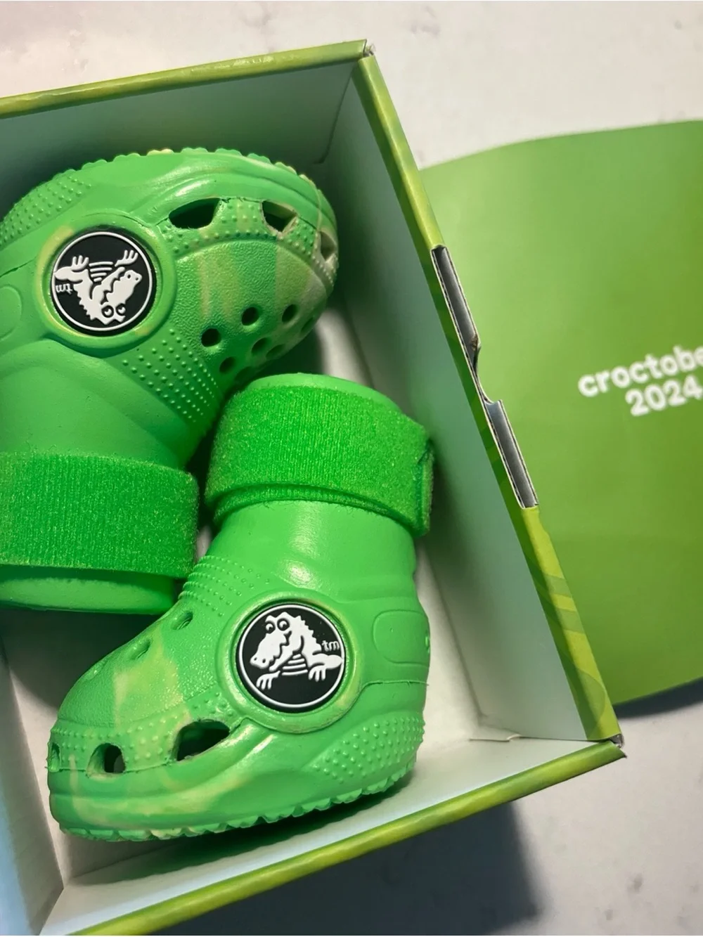 BARK CROCS Dog Limited Edition BARK Boots Green Slime MEDIUM Croctober 2024 New
